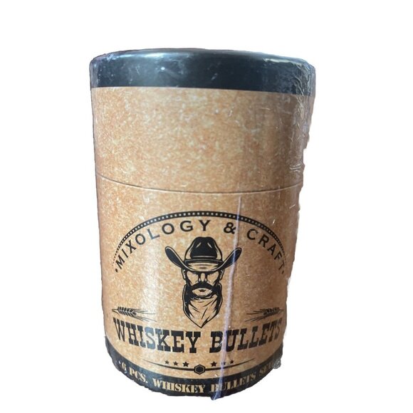 Mixology & Craft Bullet Shaped Bourbon Whiskey Stones Stainless Steel Silver - Picture 1 of 6